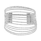 Mudd&reg; Textured Multi Row Cuff Bracelet, Women's, Silver