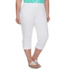 Plus Size Cathy Daniels Pull-on Roll Cuff Capris, Women's, Size: 3xl, White