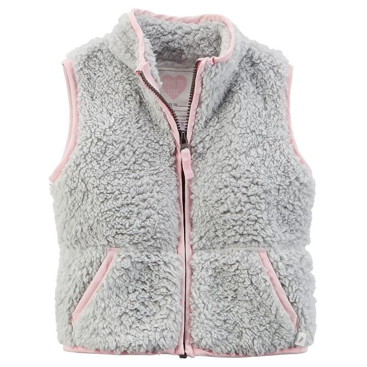 Girls 4-8 Carter's Sherpa Vest, Girl's, Size: 4, Grey