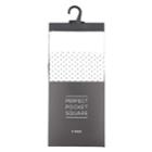 Men's 2-pack Pocket Squares, White
