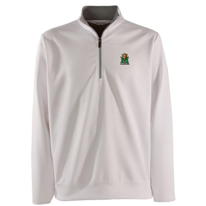 Men's Marshall Thundering Herd 1/4-zip Leader Pullover, Size: Large, White