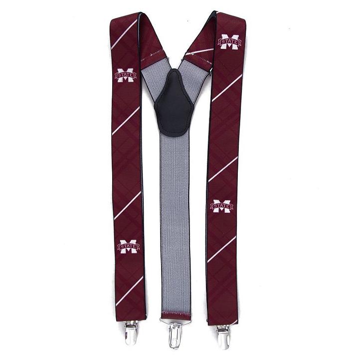 Men's Mississippi State Bulldogs Oxford Suspenders, Red