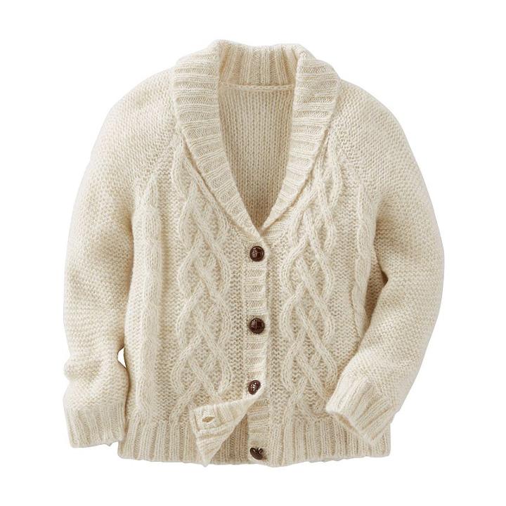 Girls 4-8 Oshkosh B'gosh&reg; Sparkle Cable-knit Shawl Collar Cardigan, Girl's, Size: 6, Ovrfl Oth