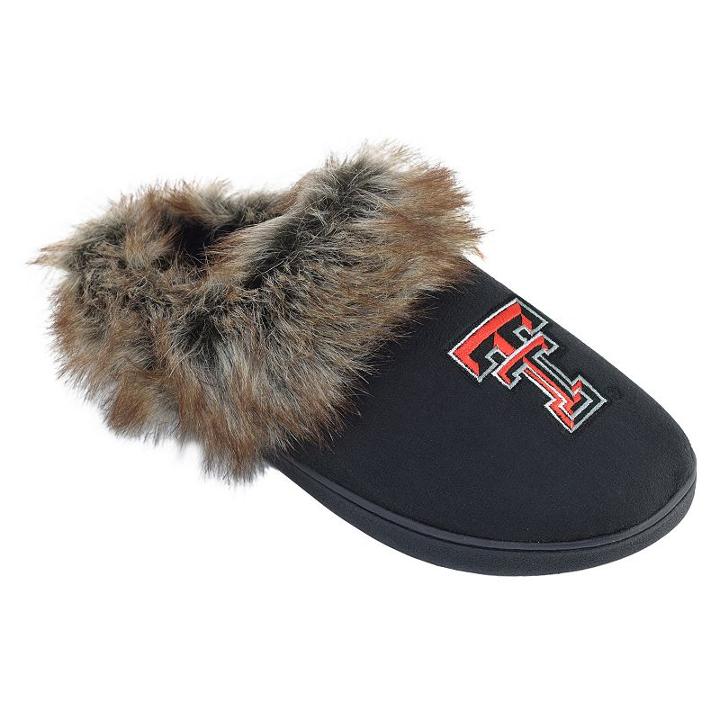 Women's Texas Tech Red Raiders Scuff Slippers, Size: Xl, Black