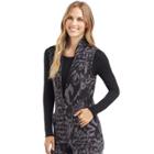 Women's Cuddl Duds Stretch Fleece Vest, Size: Small, Oxford