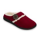 Dearfoams Women's Microfiber Memory Foam Quilted Clog Slippers, Size: Small, Dark Red