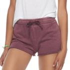 Juniors' So&reg; Tie Waist French Terry Shorts, Teens, Size: Xs, Drk Purple
