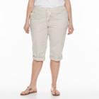 Plus Size Gloria Vanderbilt Grecia Pull-on Skimmers, Women's, Size: 24 W, Lt Beige