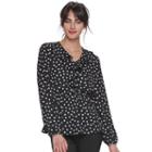 Women's Elle&trade; Ruffle Peplum Top, Size: Small, Black