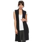 Women's Elle&trade; Long Sweater Vest, Size: Xxl, Black