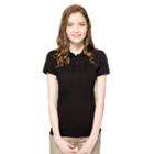 Juniors' Lee Uniforms Stretch Polo, Girl's, Size: Medium, Black