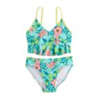 Girls 7-16 So&reg; 2-pc Floral Bikini Swimsuit Set, Size: 16, Lt Green