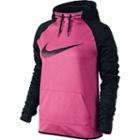 Women's Nike All-time Swoosh Raglan Workout Hoodie, Size: Medium, Pink Other