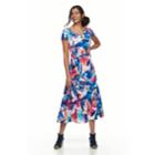 Women's Nina Leonard Floral A-line Dress, Size: Medium, Pink Multi