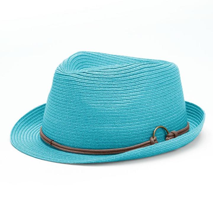 Peter Grimm Anita Straw Fedora, Women's, Blue