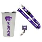 Kansas State Wildcats Badge Holder, Lanyard & Tumbler Job Pack, Adult Unisex, Multicolor