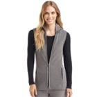 Women's Cuddl Duds Stretch Fleece Vest, Size: Xsml Av/rg, Grey (charcoal)