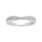 Simply Vera Vera Wang 14k White Gold 1/4 Carat T.w. Diamond Contour Wedding Ring, Women's, Size: 8.50