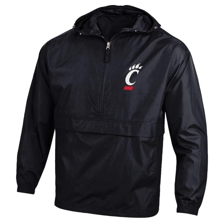 Men's Champion Cincinnati Bearcats Pack 'n' Go Jacket, Size: Large, Black