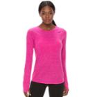 Women's Tek Gear&reg; Raglan Long Sleeve Tee, Size: M Long, Dark Pink