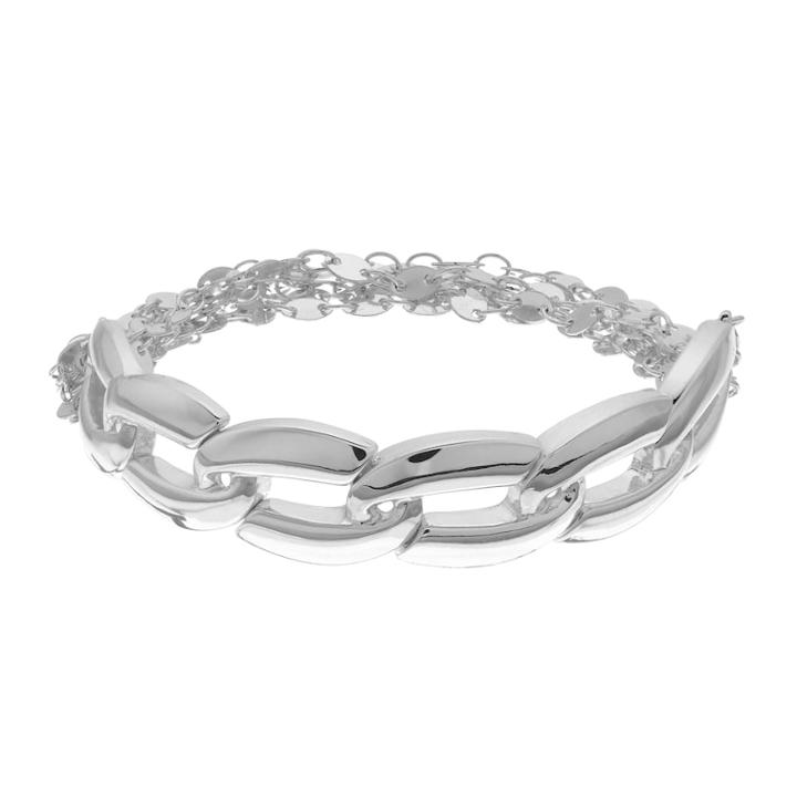 Dana Buchman Silver Tone Oval Stretch Bracelet, Women's