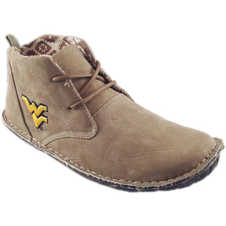 Men's West Virginia Mountaineers 2-eye Chukka Boots, Size: 8, Beig/green (beig/khaki)