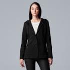Women's Simply Vera Vera Wang Hooded Blazer, Size: Large, Black