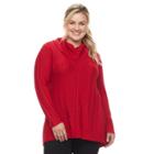 Plus Size Napa Valley Cowlneck Tunic Sweater, Women's, Size: 1xl, Red Other