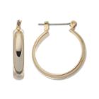 Napier Gold-tone Domed Hoop Earrings - 7/8-in, Yellow