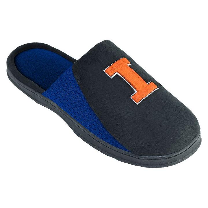 Men's Illinois Fighting Illini Scuff Slippers, Size: Small, Black