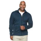 Big & Tall Sonoma Goods For Life&trade; Modern-fit Supersoft Sweater Fleece Full-zip Jacket, Men's, Size: 3xb, Dark Blue