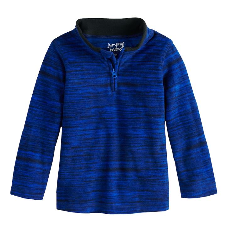 Toddler Boy Jumping Beans&reg; Space Dyed Fleece Quarter Zip Pullover, Size: 3t, Med Blue