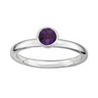 Stacks And Stones Sterling Silver Amethyst Stack Ring, Women's, Size: 8, Purple