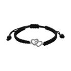 Sterling Silver 1/10-ct. T.w. Round-cut Diamond Heart Bracelet, Women's, White
