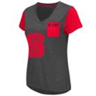 Women's Campus Heritage North Carolina State Wolfpack Pocket V-neck Tee, Size: Large, Red Other