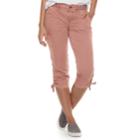 Women's Sonoma Goods For Life&trade; Ultra Comfortwaist Ruched Utility Capris, Size: 6, Med Pink