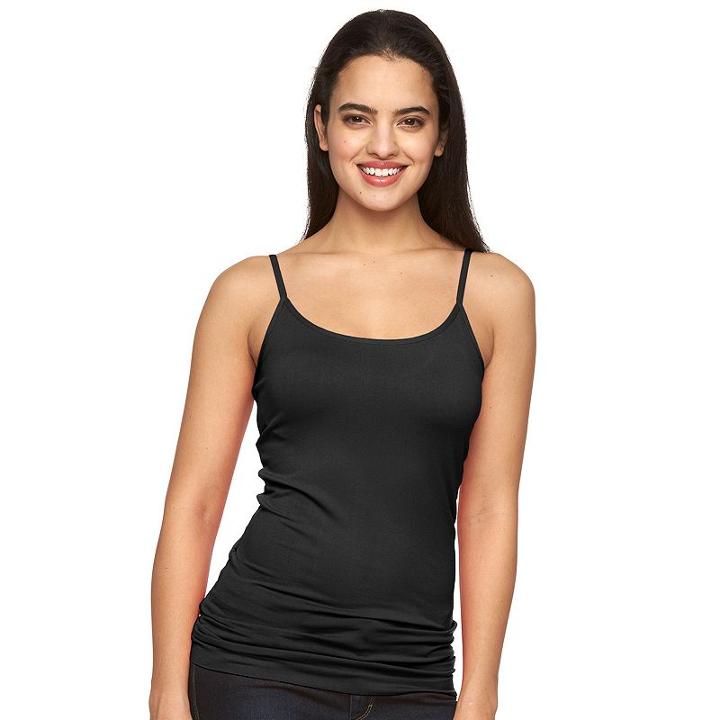 Women's Apt. 9&reg; Solid Seamless Camisole, Size: S/m, Black