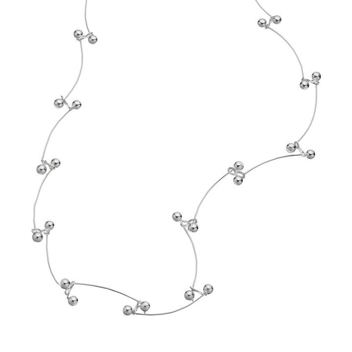 Sterling Silver Beaded Scallop Chain Necklace - 18-in, Women's, Multicolor