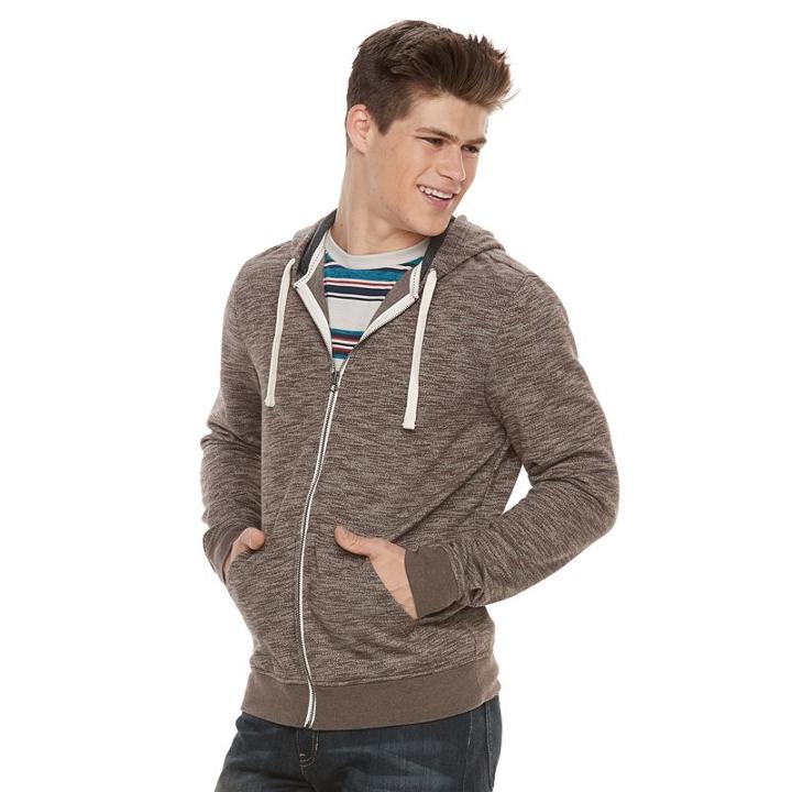 Men's Urban Pipeline&reg; Full-zip Hoodie, Size: Medium, Brown, Comfort Wear