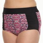 Plus Size Beach Scene High-waist Scoop Bottoms, Women's, Size: 20 W, Multicolor