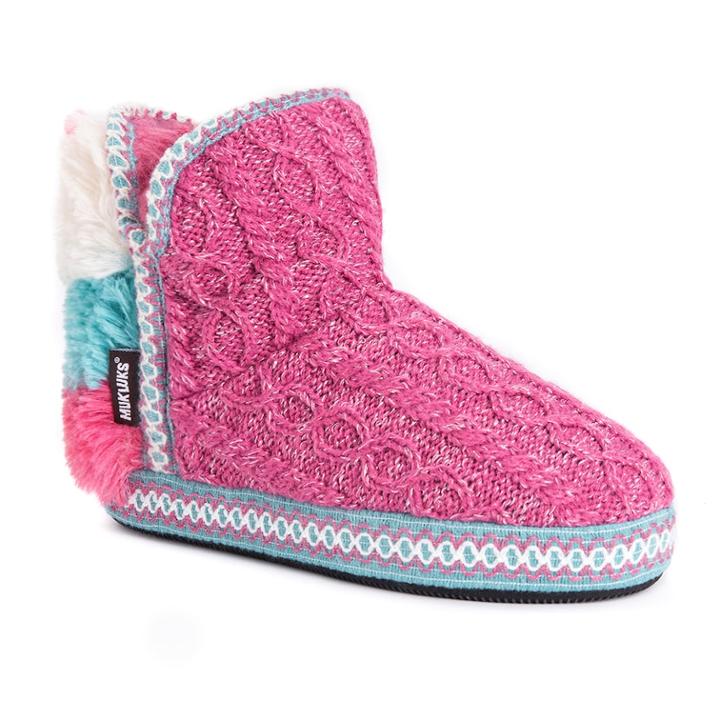 Women's Muk Luks Amira Bootie Slippers, Size: Medium, Med Pink