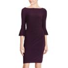 Petite Chaps Jersey Bell-sleeve Sheath Dress, Women's, Size: Xl Petite, Red
