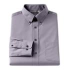 Big & Tall Croft & Barrow&reg; Classic-fit Solid Broadcloth Button-down Collar Dress Shirt, Men's, Size: 16 36/7t, Grey