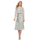 Women's Nina Leonard Print Midi Dress, Size: Large, Blue (navy)