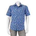 Men's Batik Bay Modern-fit Tropical Casual Button-down Shirt, Size: Xl, Med Blue