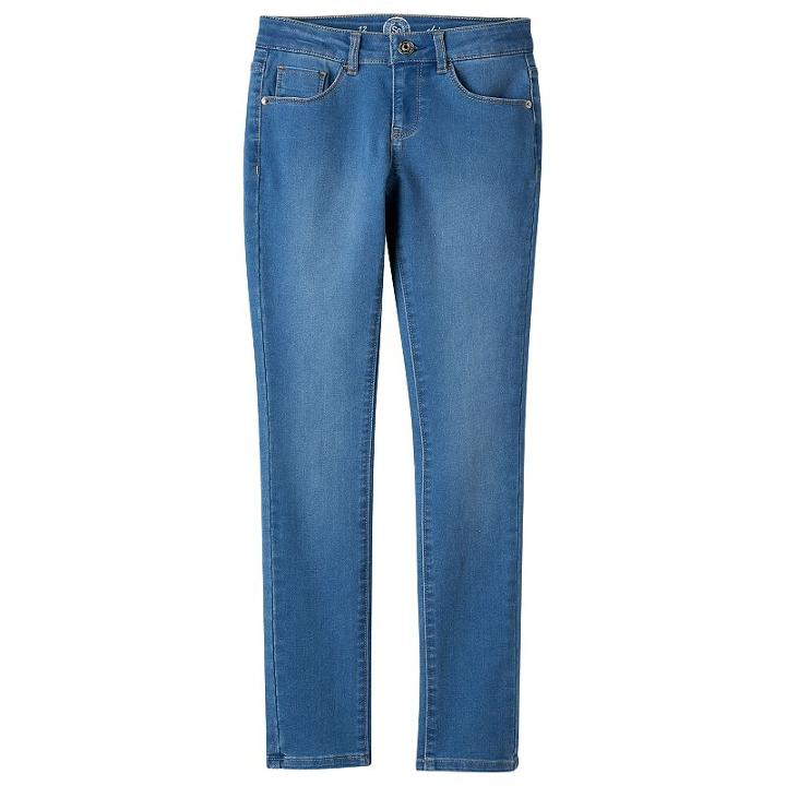 Girls 7-16 So&reg; Perfectly Soft Denim Skinny Jeans, Girl's, Size: 10, Blue