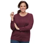 Plus Size Croft & Barrow&reg; Essential Cardigan Sweater, Women's, Size: 4xl, Dark Red