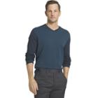 Men's Van Heusen Jaspe Classic-fit Colorblock V-neck Sweater, Size: Medium, Turquoise/blue (turq/aqua)