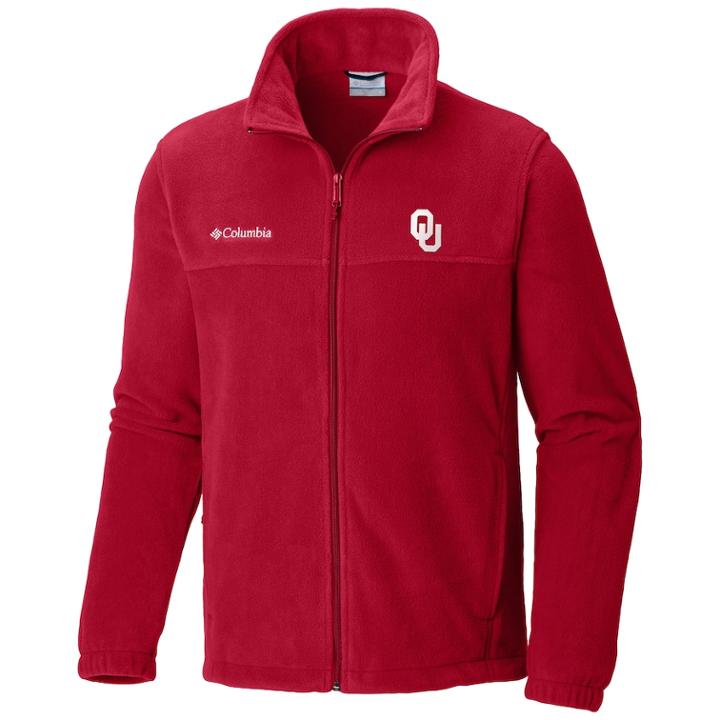 Men's Columbia Oklahoma Sooners Flanker Ii Fleece Jacket, Size: Medium, Light Pink