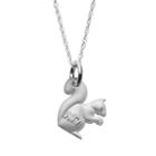 Logoart Sterling Silver Alpha Gamma Delta Sorority Squirrel Pendant Necklace, Women's, Size: 18, Grey